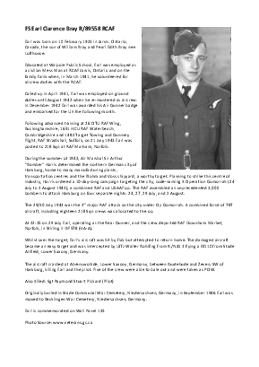 A preview of a PDF biography for Bray, Earl Clarence